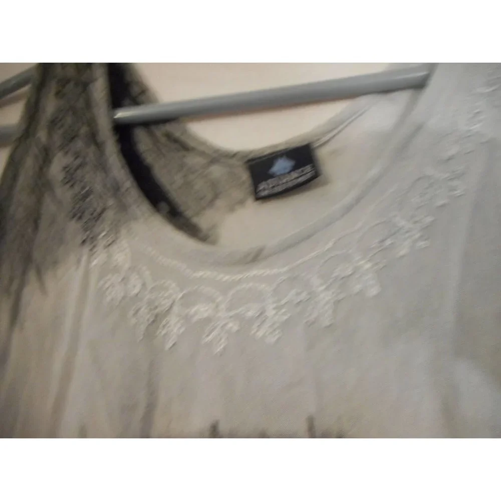 One Sz Fits Most Sleeveless Rayon Black fish Embroidered Tunic Top Tie Dye Batik - Picture 2 of 8